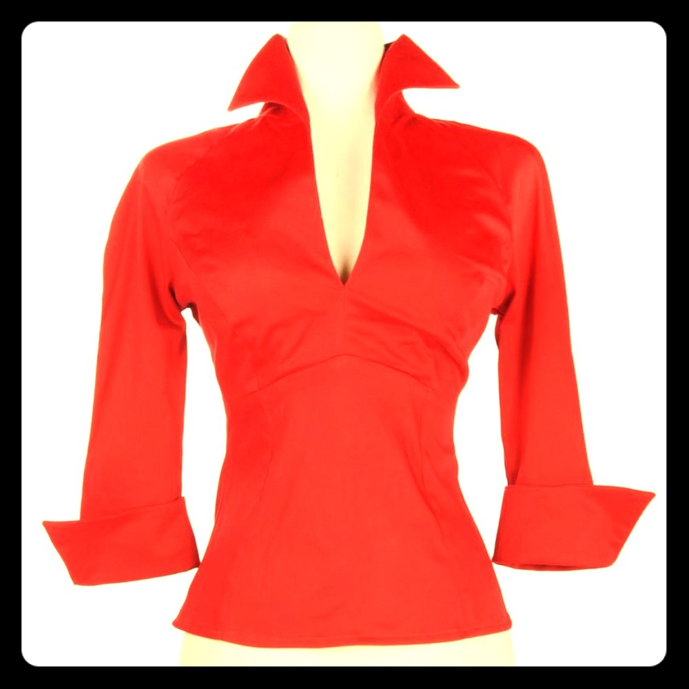 ❤️Pinup couture Lauren top in Red 2X ❤️
